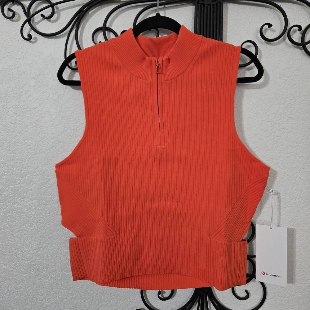 LULULEMON Open-Back‎ Half Zip Sleeveless Sweater | 1X